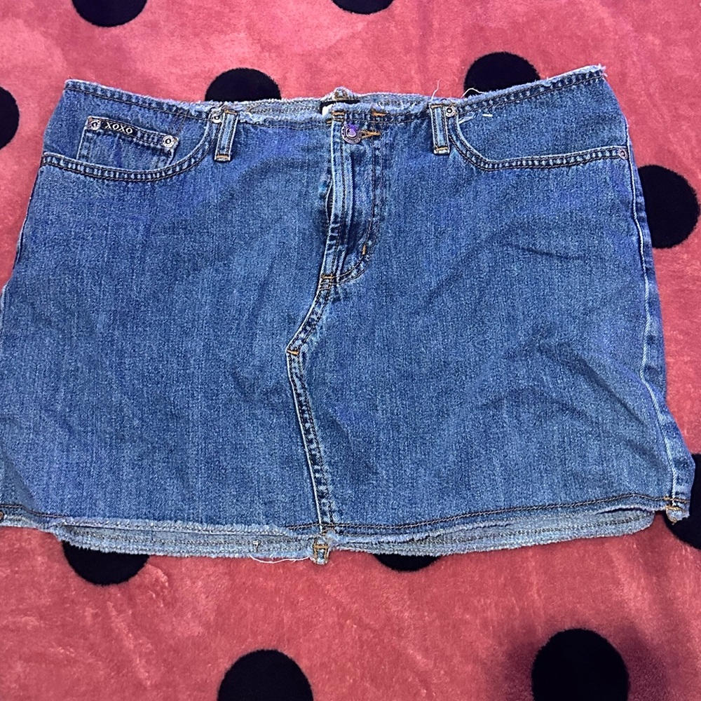 Vintage XOXO brand jean mini skirt